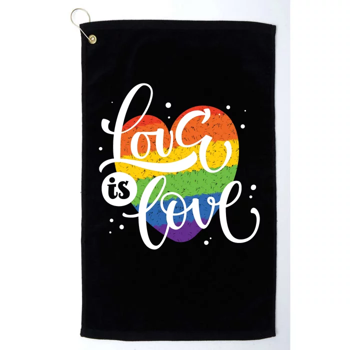 Love Is Love Heart Pride Platinum Collection Golf Towel