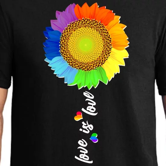 Love is Love LGBT Rainbow Sunflower Pajama Set