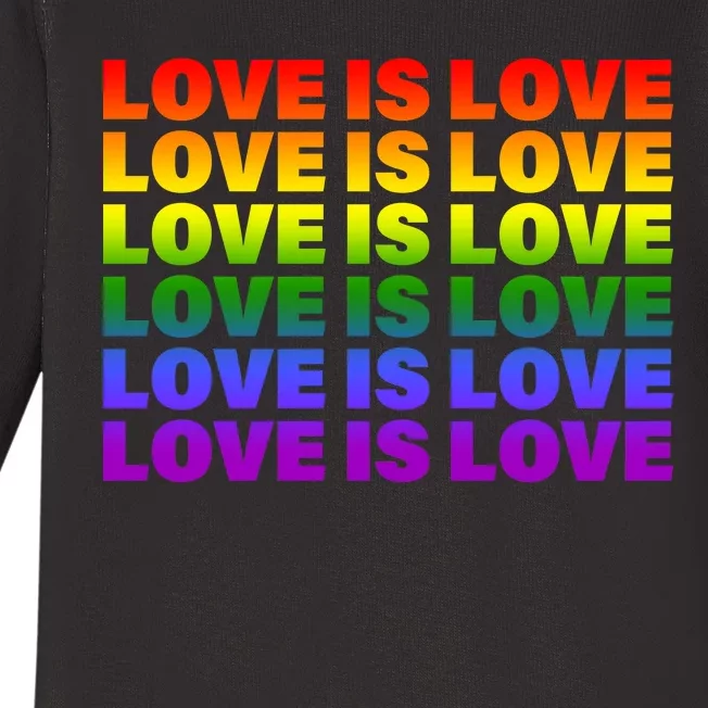 Love Is Love LGBTQ Rainbow Baby Long Sleeve Bodysuit