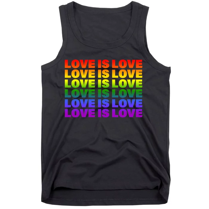 Love Is Love LGBTQ Rainbow Tank Top