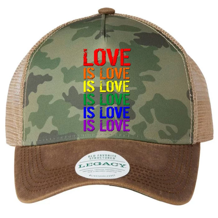 Love Is Love Rainbow Colors Legacy Tie Dye Trucker Hat