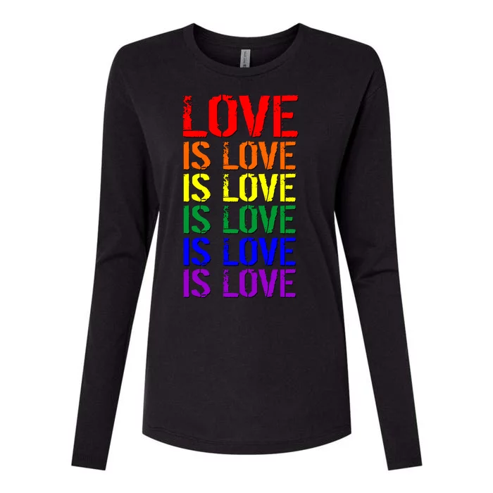 Love Is Love Rainbow Colors Womens Cotton Relaxed Long Sleeve T-Shirt