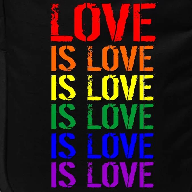 Love Is Love Rainbow Colors Impact Tech Backpack