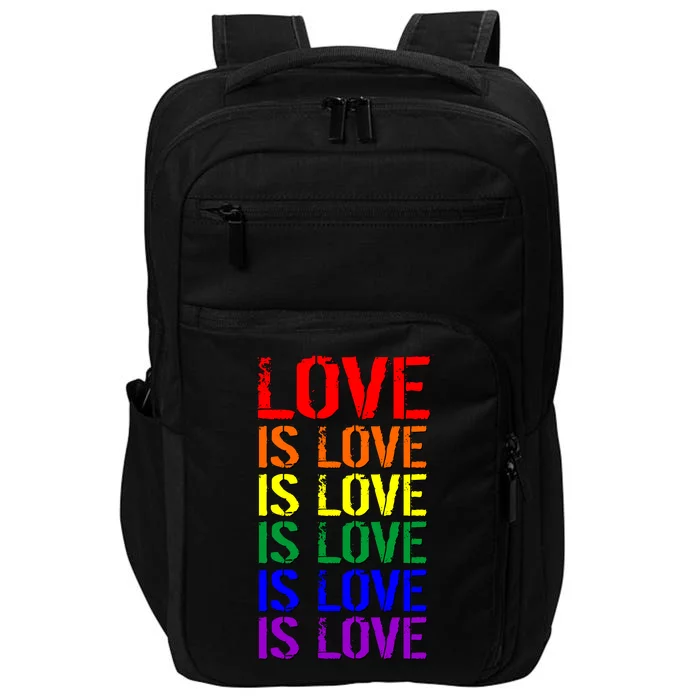 Love Is Love Rainbow Colors Impact Tech Backpack