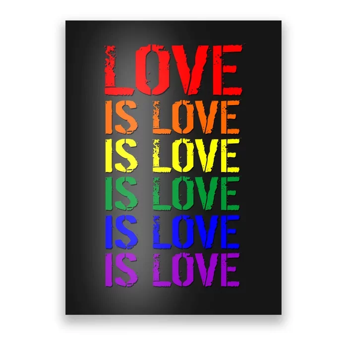 Love Is Love Rainbow Colors Poster