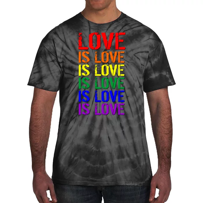 Love Is Love Rainbow Colors Tie-Dye T-Shirt