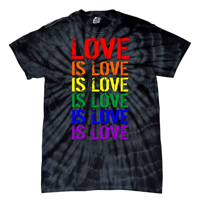 Love Is Love Rainbow Colors Tie-Dye T-Shirt