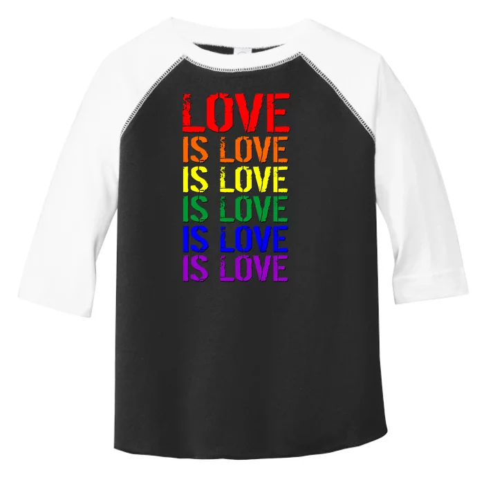 Love Is Love Rainbow Colors Toddler Fine Jersey T-Shirt