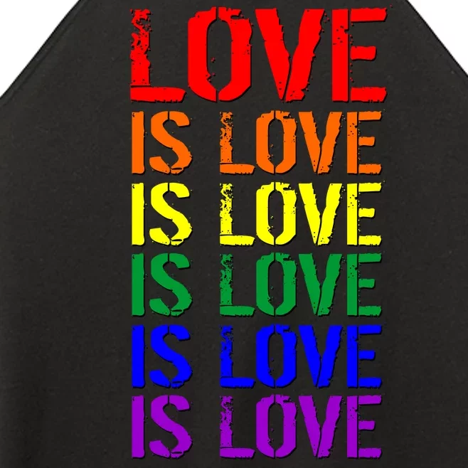 Love Is Love Rainbow Colors Women’s Perfect Tri Rocker Tank