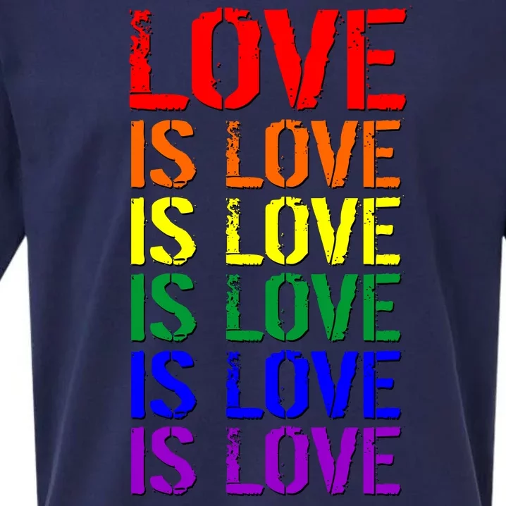 Love Is Love Rainbow Colors Sueded Cloud Jersey T-Shirt