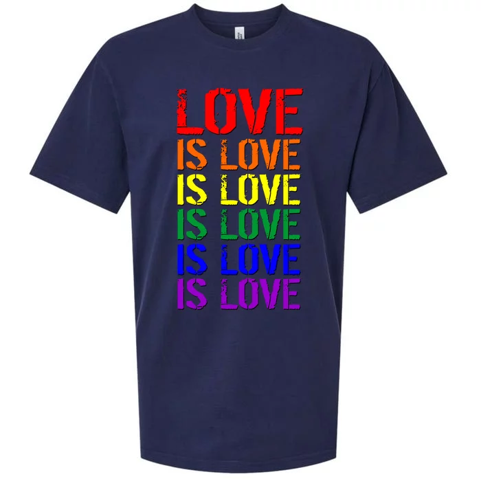 Love Is Love Rainbow Colors Sueded Cloud Jersey T-Shirt