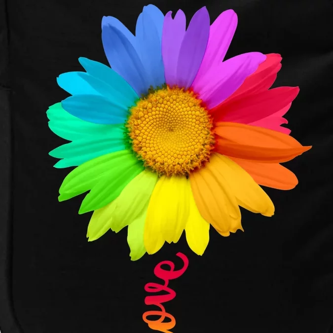 Love Is Lover LGBT Rainbow Flower Impact Tech Backpack