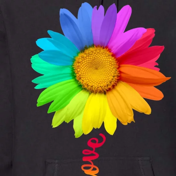 Love Is Lover LGBT Rainbow Flower Premium Hoodie