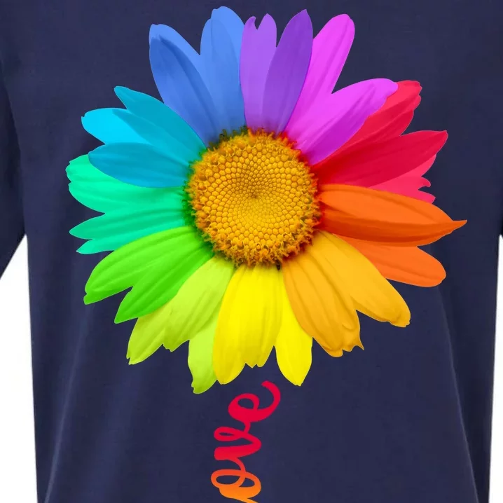 Love Is Lover LGBT Rainbow Flower Sueded Cloud Jersey T-Shirt