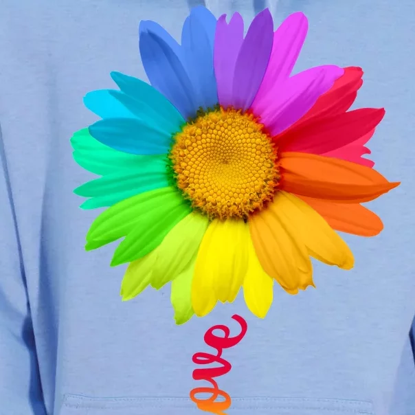 Love Is Lover LGBT Rainbow Flower Unisex Surf Hoodie