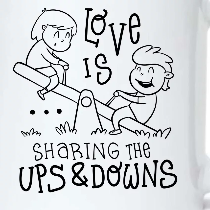 Love Is Sharing The Ups And Downs Black Color Changing Mug