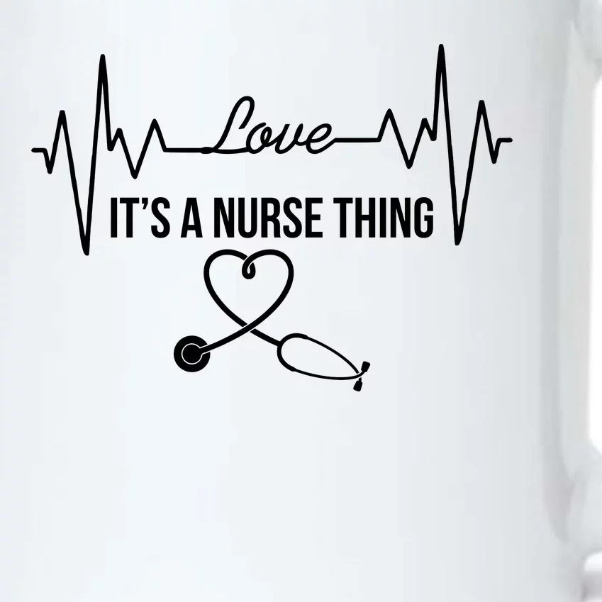 Love It's A Nurse Thing Stethoscop Heartbeat Heart Black Color Changing Mug