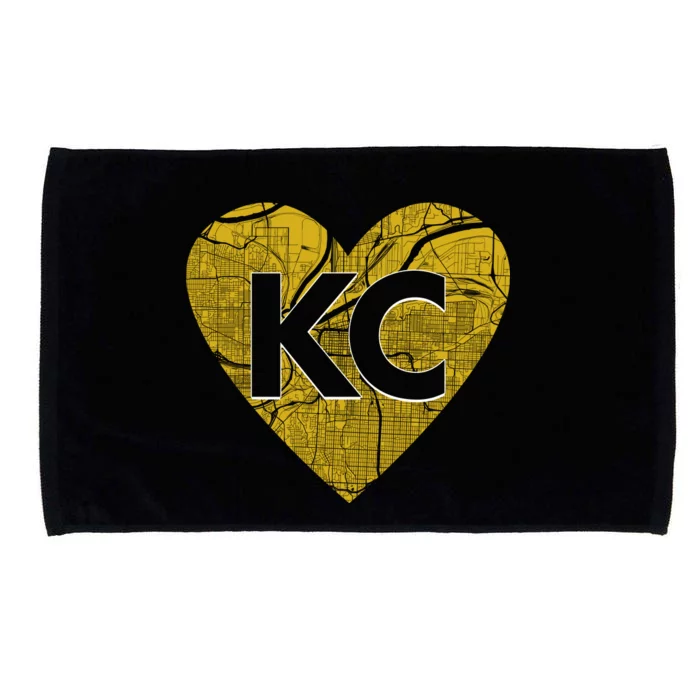 Love Kansas City Football Fan City Map Microfiber Hand Towel