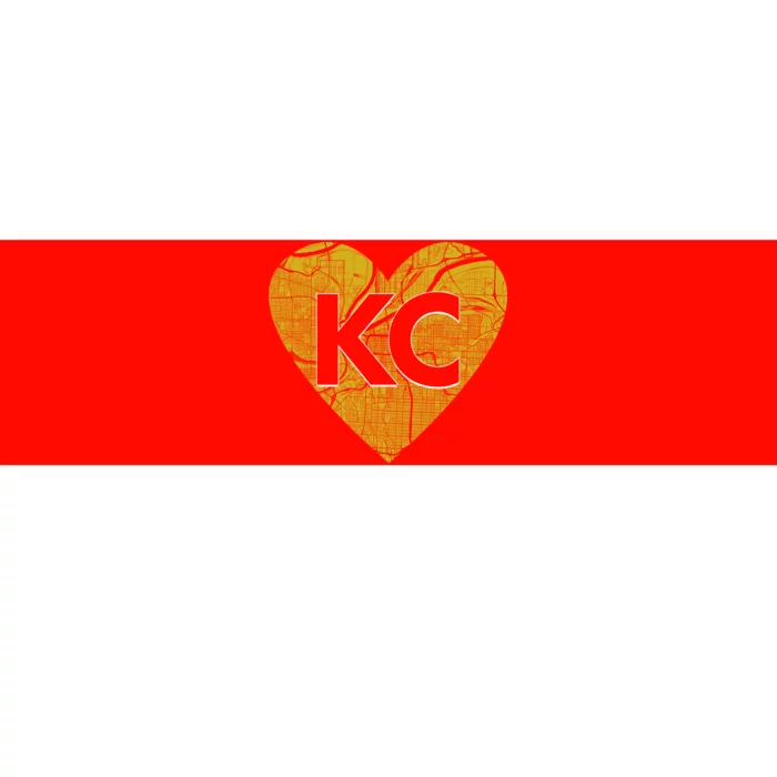 Love Kansas City Football Fan City Map Bumper Sticker