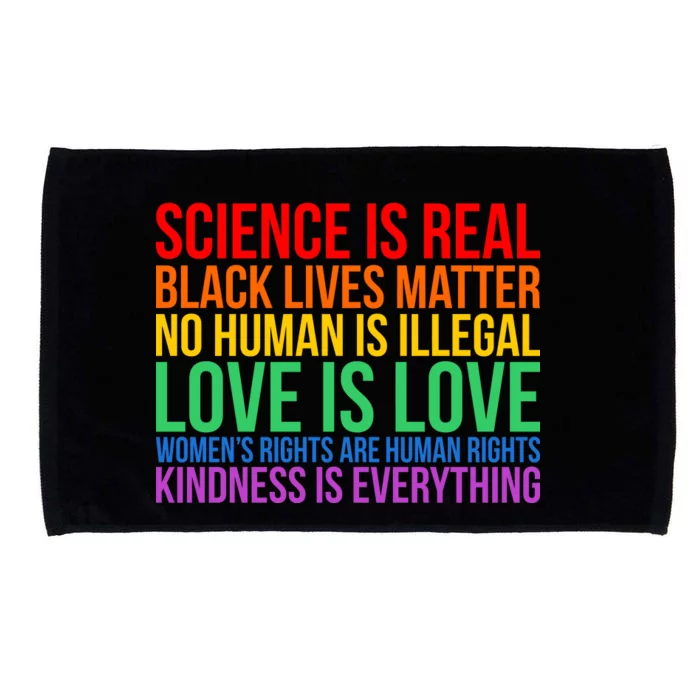 Love Kindness Science Black Lives LGBT Equality Microfiber Hand Towel