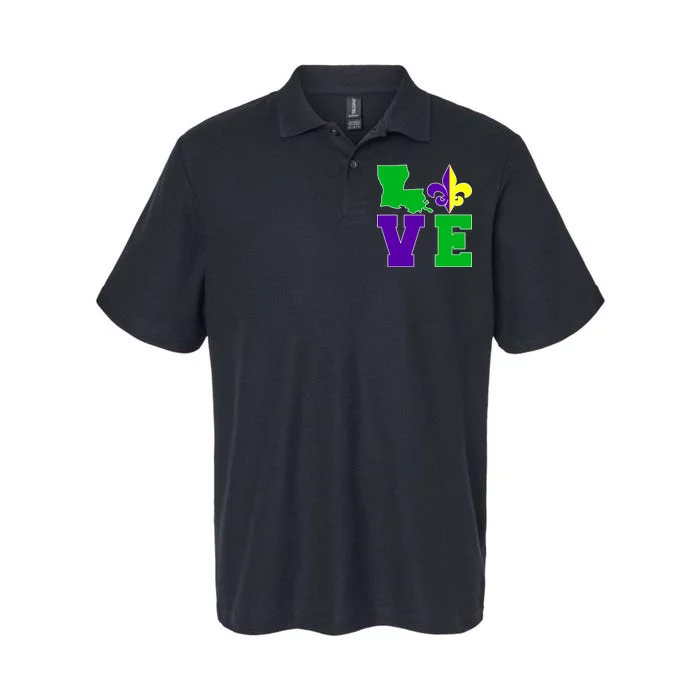 Love Mardi Gras Louisiana Softstyle Adult Sport Polo