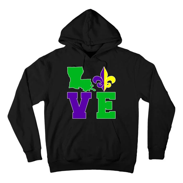 Love Mardi Gras Louisiana Tall Hoodie