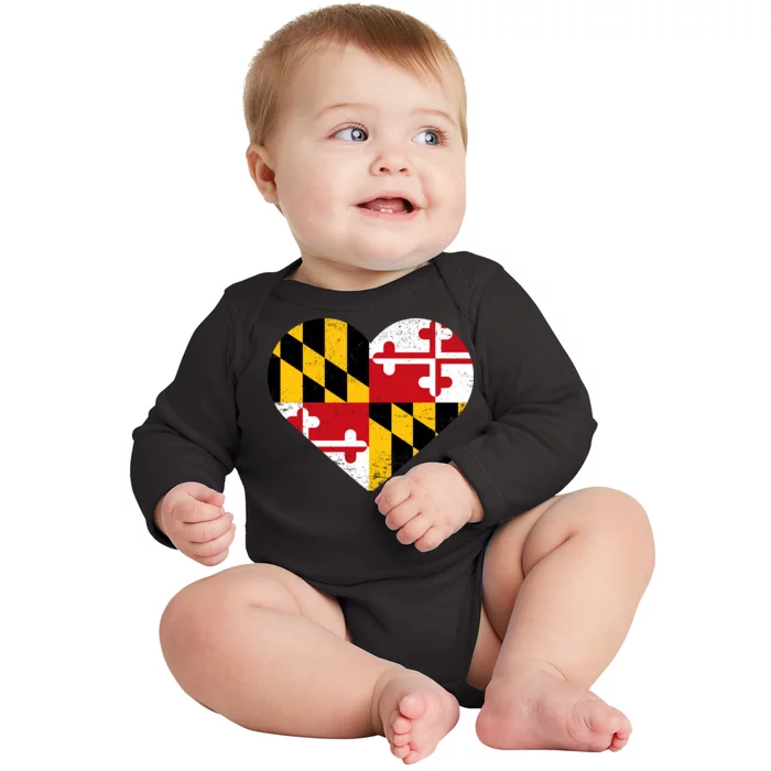 Love Maryland Baby Long Sleeve Bodysuit