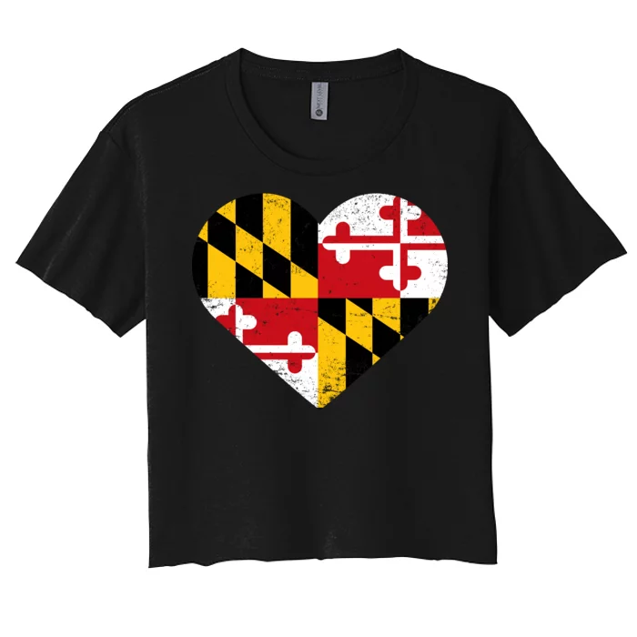 Love Maryland Women's Crop Top Tee