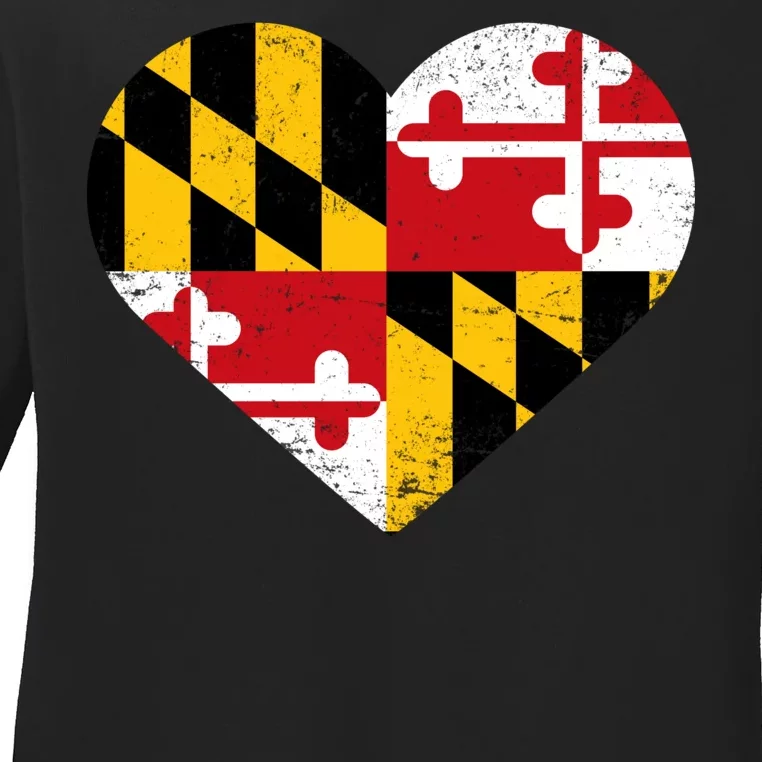 Love Maryland Ladies Long Sleeve Shirt