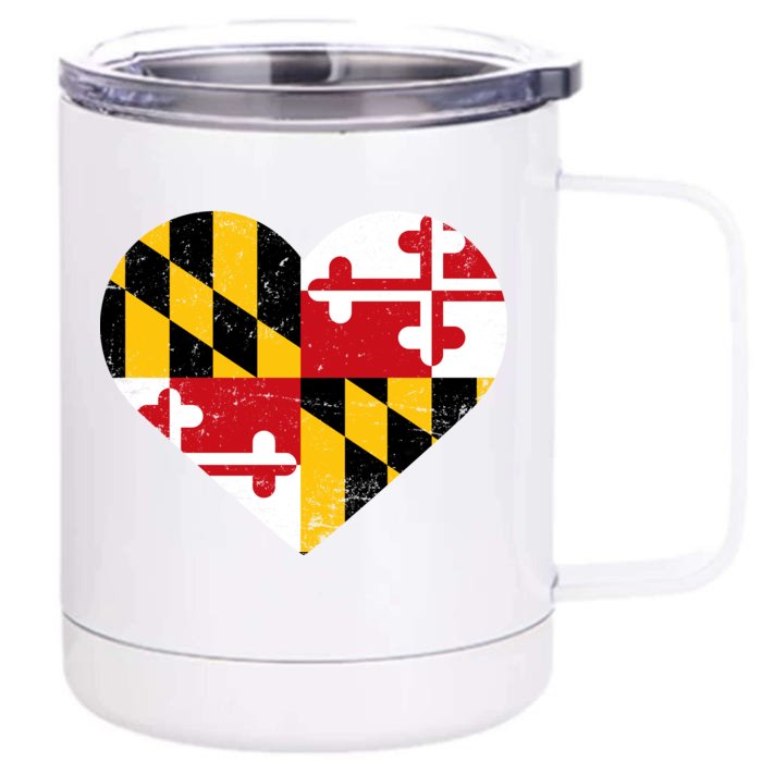 Love Maryland Front & Back 12oz Stainless Steel Tumbler Cup