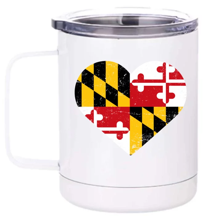 Love Maryland Front & Back 12oz Stainless Steel Tumbler Cup