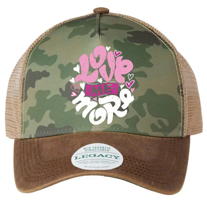 Love Me More Cute Hearts Legacy Tie Dye Trucker Hat