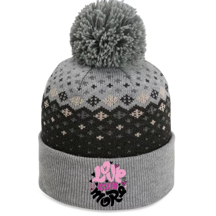 Love Me More Cute Hearts The Baniff Cuffed Pom Beanie