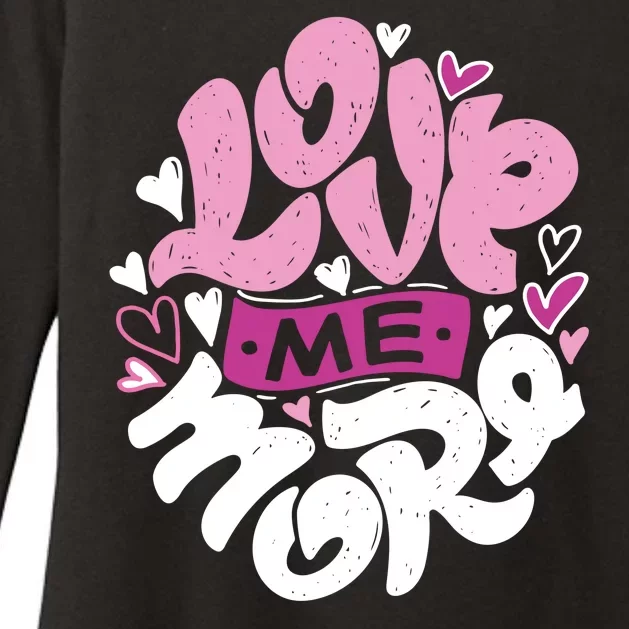 Love Me More Cute Hearts Womens CVC Long Sleeve Shirt