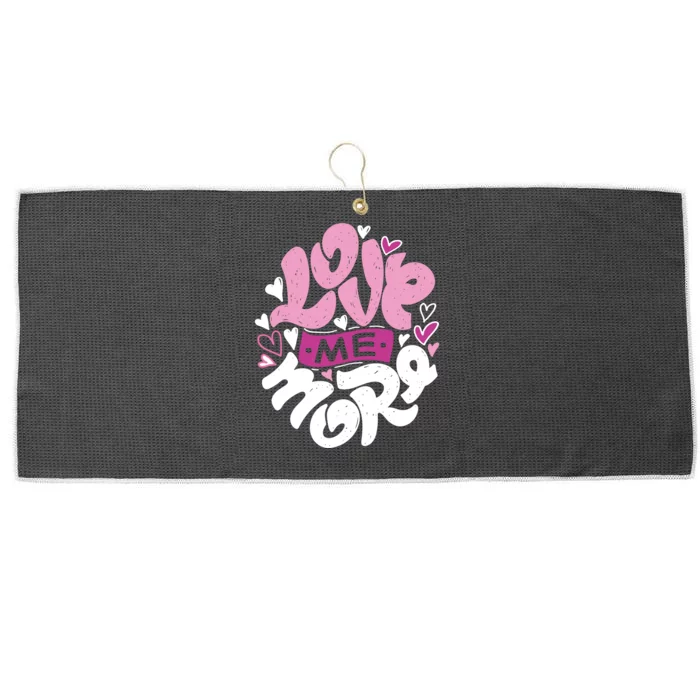 Love Me More Cute Hearts Large Microfiber Waffle Golf Towel