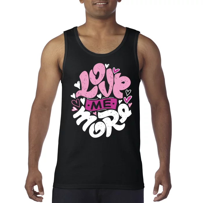 Love Me More Cute Hearts Tank Top