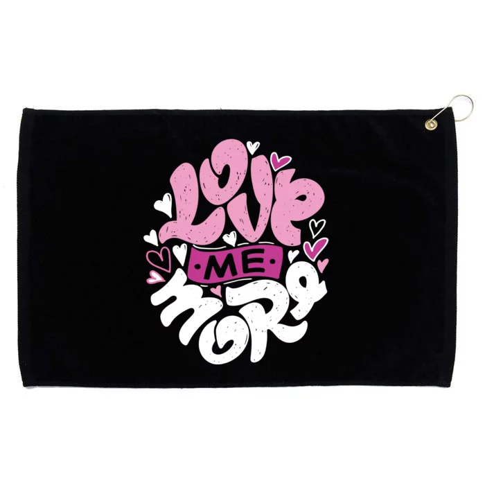 Love Me More Cute Hearts Grommeted Golf Towel