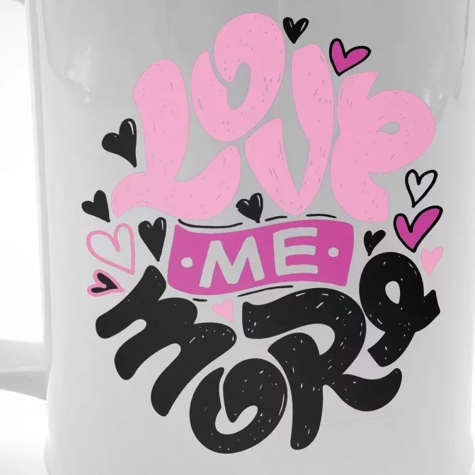 Love Me More Cute Hearts Front & Back Beer Stein