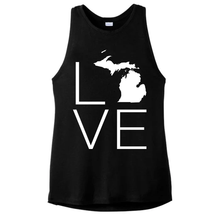 Love Michigan Ladies Tri-Blend Wicking Tank