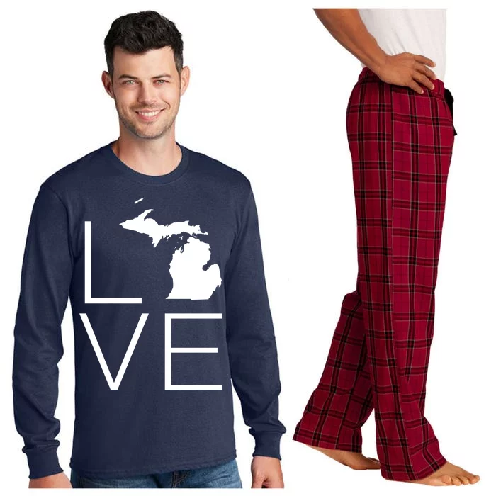 Love Michigan Long Sleeve Pajama Set