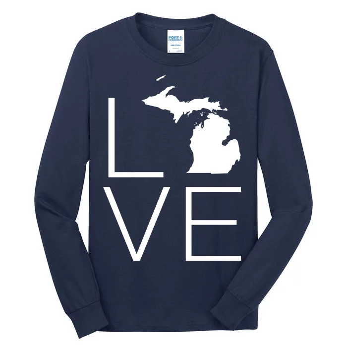 Love Michigan Tall Long Sleeve T-Shirt