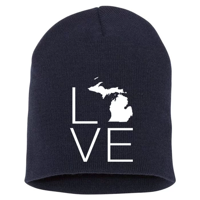 Love Michigan Short Acrylic Beanie