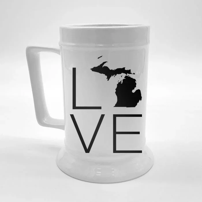 Love Michigan Front & Back Beer Stein