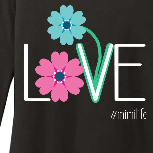 Love Mimi Flower MimiLife Womens CVC Long Sleeve Shirt