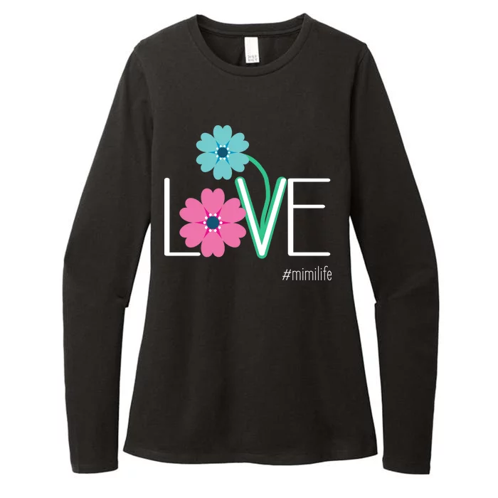 Love Mimi Flower MimiLife Womens CVC Long Sleeve Shirt