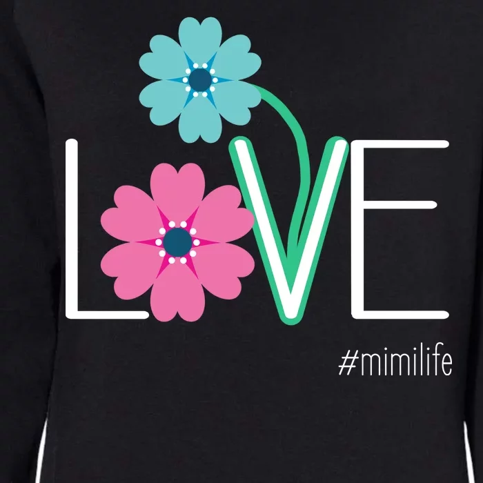 Love Mimi Flower MimiLife Womens California Wash Sweatshirt