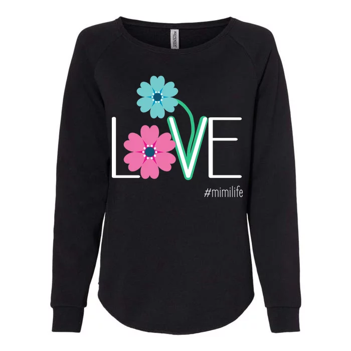 Love Mimi Flower MimiLife Womens California Wash Sweatshirt