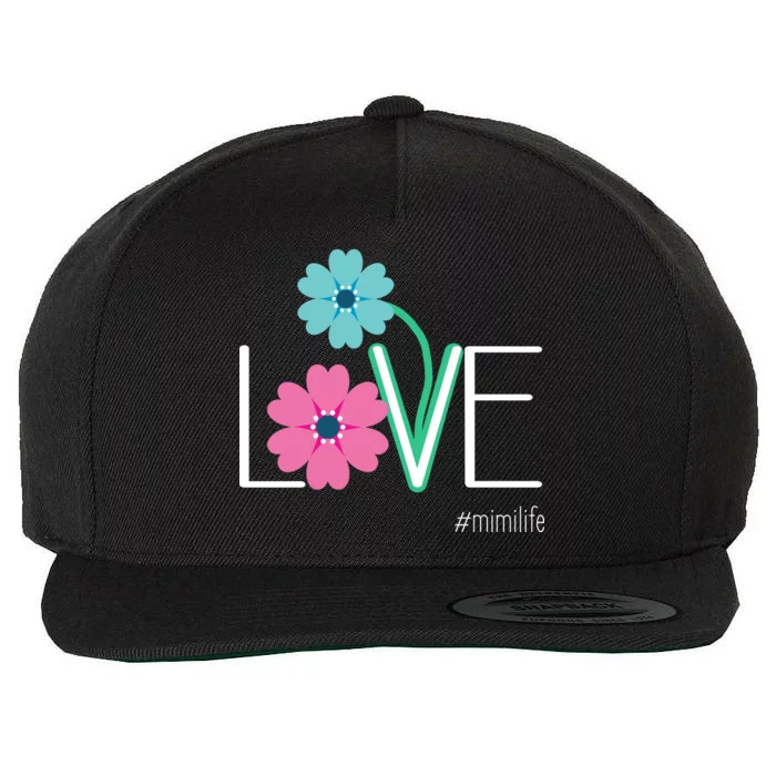 Love Mimi Flower MimiLife Wool Snapback Cap