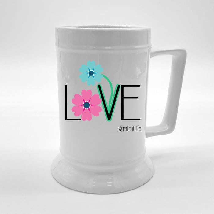 Love Mimi Flower MimiLife Front & Back Beer Stein