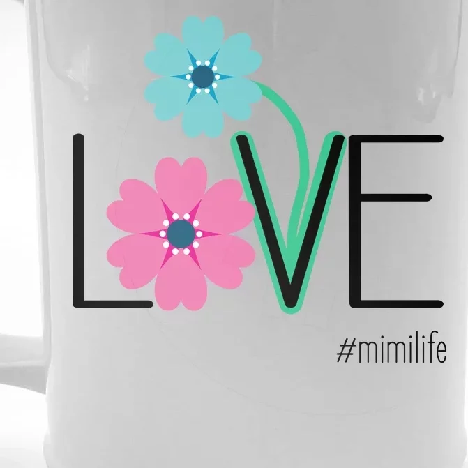 Love Mimi Flower MimiLife Front & Back Beer Stein